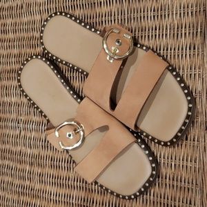 Mila Paoli Sandals Leather Stud Size 8